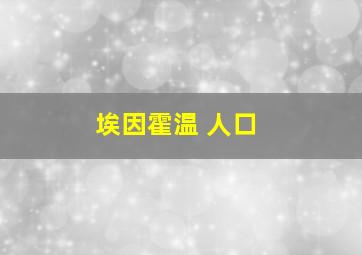 埃因霍温 人口